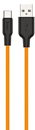 Кабель Hoco X21 Plus Silicone USB-A - Type-C 15w 3a 0.25м cable Orange - миниатюра 3 Кабель Hoco X21 Plus Silicone USB-A - Type-C 15w 3a 0.25м cable Orange - миниатюра 3