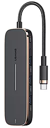 Мультипортовый USB Type-C хаб Usams 5-in-1 hub black (US-SJ578)