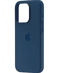Чехол Silicone Case Full with MagSafe and SplashScreen для Apple iPhone 15 Pro Storm Blue - фото Чехол Silicone Case Full with MagSafe and SplashScreen для Apple iPhone 15 Pro Storm Blue