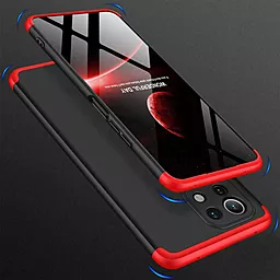 Чехол LikGus GKK 360 градусов (opp) для Xiaomi Mi 11 Lite Черный / Красный - миниатюра 4