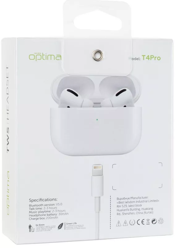 Навушники Optima T4 Pro White - фото 6