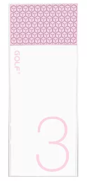 Повербанк GOLF Hive3 3000mAh White/Pink - фото Повербанк GOLF Hive3 3000mAh White/Pink