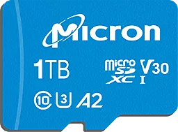 Карта пам'яті Micron microSDXC 1TB Class 10 UHS-I U3 V30 A2 (MTSD1T0AKC7MS-1WTCS) - фото Карта пам'яті Micron microSDXC 1TB Class 10 UHS-I U3 V30 A2 (MTSD1T0AKC7MS-1WTCS)