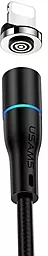 Кабель Usams U29 Magnetic USB-A - Lightning 12w 2.4a 1м cable Black - мініатюра 2 Кабель Usams U29 Magnetic USB-A - Lightning 12w 2.4a 1м cable Black - мініатюра 2