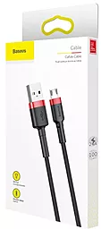 Кабель USB Baseus Cafule 2.4A micro USB Cable  Red/Black (CAMKLF-B91) - миниатюра 3