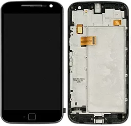 Дисплей Motorola Moto G4 Plus (XT1641, XT1642, XT1644) с тачскрином и рамкой, Black