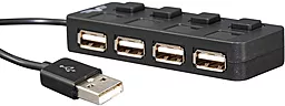 USB хаб (концентратор) Frime 4хUSB2.0 Hub Black (FH-20010)