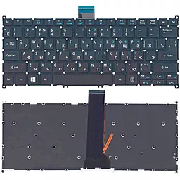 Клавиатура для ноутбука Acer Aspire V5-122 V5-122P V5-171 V5-132P V3-331 V3-371 V3-372 E3-111 E3-112 S5-391 с подсветкой Black