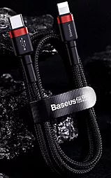 USB PD Кабель Baseus Cafule 18W USB Type-C - Lightning CableRed/Black (CATLKLF-91) - мініатюра 4