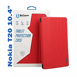 Чехол для планшета BeCover Smart Case для Nokia T20 10.4" Red (708045) - миниатюра 3