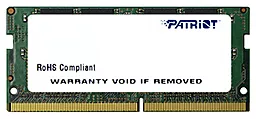 Оперативна пам'ять для ноутбука Patriot 8GB SO-DIMM DDR4 2666MHz (PSD48G266682S)