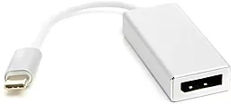 Видео переходник (адаптер) PowerPlant USB Type-C 3.1 Thunderbolt 3 - DisplayPort v1.1 4k 30hz 0.15 m white (CA911851)