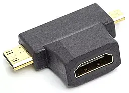 Видео переходник (адаптер) HDMI - mini HDMI/ micro HDMI v1.2 1080p 60hz black (YT-A-HDMImn(M)-mr(F) / (M)) EasyLife - фото Видео переходник (адаптер) HDMI - mini HDMI/ micro HDMI v1.2 1080p 60hz black (YT-A-HDMImn(M)-mr(F) / (M)) EasyLife