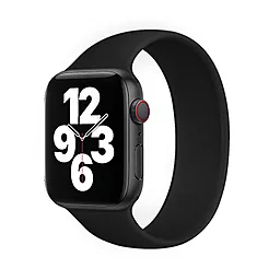 Сменный ремешок COTEetCI W58 Liquid Silicone Black для умных часов Apple Watch 42mm/44mm/45mm/49mm (WH5301-BK-150)