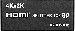 Видео сплиттер PowerPlant HDMI 1x2 3D 4K F-F (CA912476) - миниатюра 2