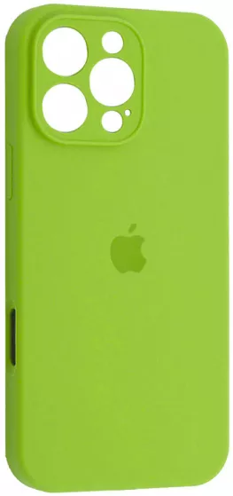 Чехол Silicone Case Full Camera для Apple iPhone 16 Pro Party Green - фото 1