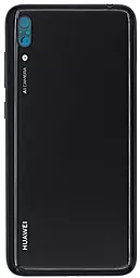 Задняя крышка корпуса Huawei Y7 Pro 2019 со стеклом камеры, Original Black - фото Задняя крышка корпуса Huawei Y7 Pro 2019 со стеклом камеры, Original Black