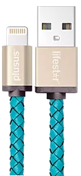 USB Кабель PlusUs LifeStar Lightning 0,25m Cross Turquoise (LST2003025)