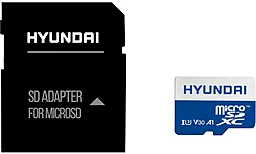Карта памяти Hyundai microSDXC 256GB Class 10 UHS-I U3 V30 A1 + SD-адаптер (SDC256GU3)
