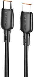 Кабель Borofone BX93 USB Type-C - Type-C 60w 3a 1м PD cable Black - фото Кабель Borofone BX93 USB Type-C - Type-C 60w 3a 1м PD cable Black