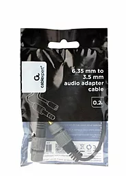 Аудіо кабель Cablexpert Jack 6.35 mm - mini Jack 3.5 mm M/F Cable 0.2 м black (A-63M35F-0.2M) - мініатюра 3