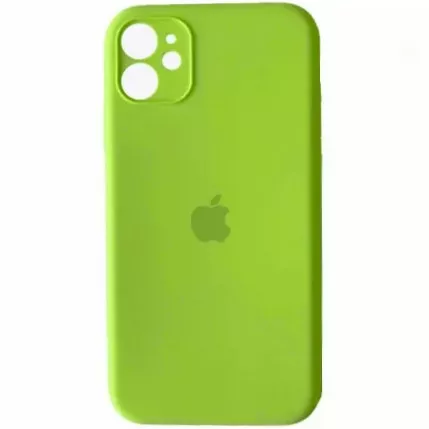 Чехол Silicone Case Full Camera Square для Apple iPhone 11 Party green - фото 1