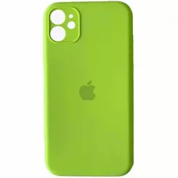 {"ru": "Чехол", "uk": "Чохол"} Silicone Case Full Camera Square для Apple iPhone 11 Party green