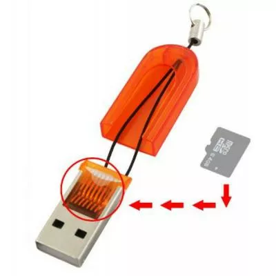 Картрідер ST-Lab MicroSD/TF (U-373 orange) - фото 2