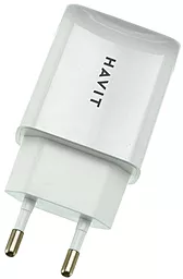 Мережевий зарядний пристрій Havit HV-UC1004 2.1a 2xUSB-A ports charger White