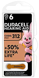 Батарейки Duracell PR41 / 312 6шт.