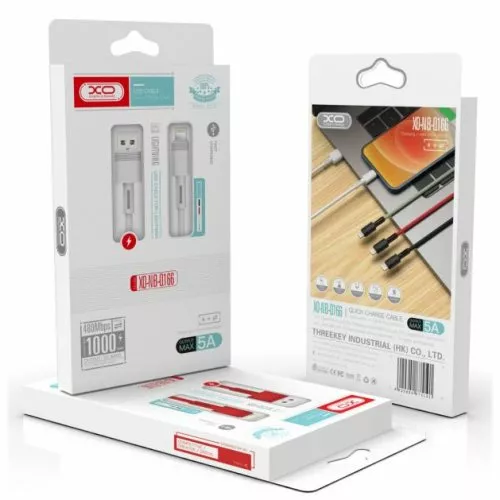 Кабель XO NB-Q166 USB-A - Lightning 12w 5a 1м cable White - фото 2