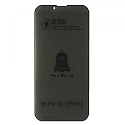 Защитное стекло ESD PRIVACY GLASS для Apple iPhone 14, iPhone 13, iPhone 13 Pro Black (без упаковки) - фото Защитное стекло ESD PRIVACY GLASS для Apple iPhone 14, iPhone 13, iPhone 13 Pro Black (без упаковки)