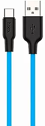 Кабель Hoco X21 Plus Silicone USB-A - Type-C 15w 3a 1м cable Blue - фото Кабель Hoco X21 Plus Silicone USB-A - Type-C 15w 3a 1м cable Blue