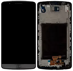 Дисплей LG G3 (D850, D851, D855, D856, D858, D859, LS990, VS985) з тачскріном і рамкою, Grey