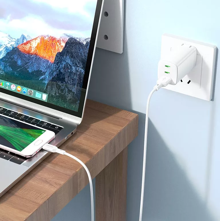 Кабель Borofone BX70 USB-A - micro USB 12w 2.4a 1м cable White - фото 3