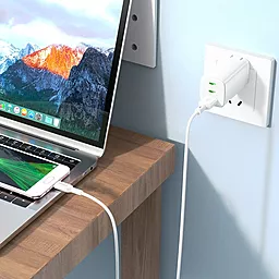 Кабель Borofone BX70 USB-A - micro USB 12w 2.4a 1м cable White - мініатюра 3