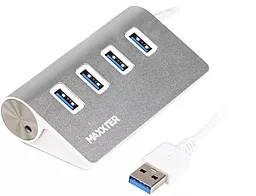 USB хаб (концентратор) Maxxter 4хUSB 3.0 Silver (HU3A-4P-01)
