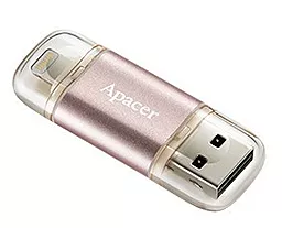 Флешка Apacer AH190 Lightning Dual USB 3.1 16GB Rose Gold (AP16GAH190H-1)