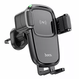 Тримач з бездротовою зарядкою Hoco HW1 Pro Wireless 15W Black - фото Тримач з бездротовою зарядкою Hoco HW1 Pro Wireless 15W Black
