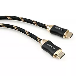 Відеокабель Vinga HDMI М-М 1 м HDR10 Black/Gold (VCPHDMI20BPR1) - мініатюра 2