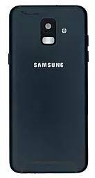 Задняя крышка корпуса Samsung Galaxy A6 A600 со стеклом камеры Black - фото Задняя крышка корпуса Samsung Galaxy A6 A600 со стеклом камеры Black