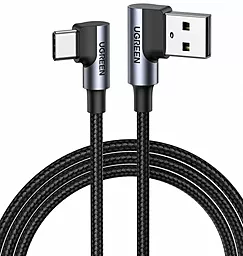 Кабель Ugreen US176 Nickel Plating Aluminum Shell USB-A - Type-C 15w 3a 0.5м cable Black (20855)