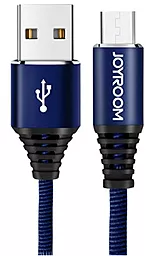Кабель Joyroom S-L316 Armour USB-A - micro USB 12w 2.4a 1м cable Blue - фото Кабель Joyroom S-L316 Armour USB-A - micro USB 12w 2.4a 1м cable Blue