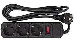 Мережевий фільтр (подовжувач) Patron EXT-PN-SP-1032-BK 2500w 10a 3 розетки с выключателем 1.8м чорний - фото Мережевий фільтр (подовжувач) Patron EXT-PN-SP-1032-BK 2500w 10a 3 розетки с выключателем 1.8м чорний