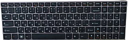 Клавіатура для ноутбуку Lenovo Y570 25-011789 чорна/сіра