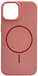{"ru": "Чехол", "uk": "Чохол"} Silicone Case Full Fine Ring MagSafe для Apple iPhone 15  Shiny Pink