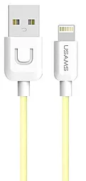 Кабель Usams U-Turn Data USB-A - Lightning 12w 2.4a 1м cable Yellow (US-SJ097) - фото Кабель Usams U-Turn Data USB-A - Lightning 12w 2.4a 1м cable Yellow (US-SJ097)