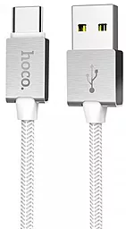 Кабель Hoco U49 Refined Steel USB-A - Type-C 12w 2.4a 1.2м cable White - фото Кабель Hoco U49 Refined Steel USB-A - Type-C 12w 2.4a 1.2м cable White
