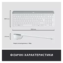 Комплект (клавіатура+мишка) Logitech MK470 Wireless Slim UA Off-White (920-009205) - мініатюра 8