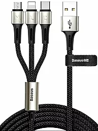 Кабель USB Baseus Caring touch 3.5A 3-in-1 USB to Type-C/Lightning/micro USB cable black (CAMLT-GH01)
